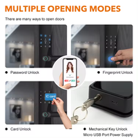 Serrure de porte numérique intelligente WiFi Tuya, code RFID, carte IC, application de smartphone, déverrouillage biométrique par empreinte digitale, serrure intelligente