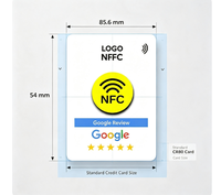 Tarjeta NFC Personalizada de 13.56MHz, Compatible con NTAG213, Tarjeta Inteligente de PVC con Logotipo, OEM, ODM, Venta al Por Mayor para Membresía y Reseñas de Google