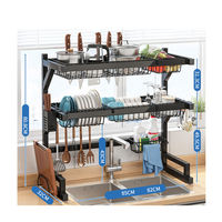 Hot Selling Sink Drainer Rack Platte Lager regal Metall Doppels chicht Geschirr trockner
