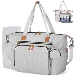 Bolsa de Pañales Grande de Poliéster RAYLON <span class=keywords><strong>para</strong></span> Bebé, Impermeable, <span class=keywords><strong>para</strong></span> Hospital, con Porta Chupetes, Cambiador y Correa <span class=keywords><strong>para</strong></span> Mamá - Product Image 1