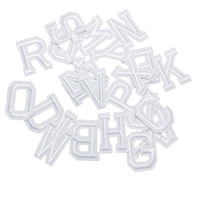 Prêt à expédier 5cm taille moyenne couleur A-Z fer brodé anglais lettre Alphabet patchs 15 couleurs disponibles pour bricolage vêtement