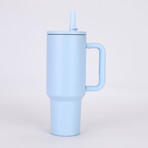 40oz Travel <b>Car</b> H5.0 Handle <b>Mug</b> Vacuum Tumbler Lid Straw Non-Slip Base OEM ODM Custom Design - Product Image 3