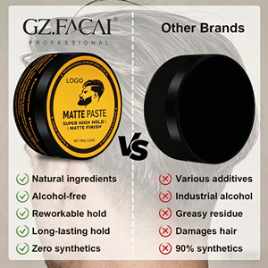 Arcilla Capilar de 100g, Marca Privada, No Grasosa, No Pegajosa, Fijación Fuerte, Larga Duración, <span class=keywords><strong>Crema</strong></span> Mate para Peinar el Cabello de Hombre - Product Image 3