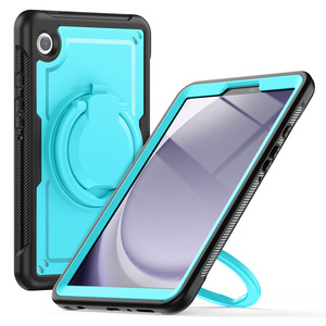 Pour <span class=keywords><strong>Samsung</strong></span> Galaxy Tab A9 étui en TPU avec poignée rotative 360 bandoulière détachable Position précise du trou - Product Image 2