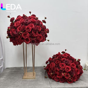 LEDA Popular Selling 60Cm And 70Cm <b>Flower</b> Ball Artificial <b>Red</b> <b>Rose</b> <b>Flower</b> Ball - Product Image 5