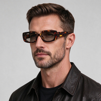 Nouvelles Lunettes de Soleil Tendance 2026 à Monture Carrée Fine, Protection UV400, Style Influenceur, Monture de Lunettes de Vue Mode pour Hommes et Femmes