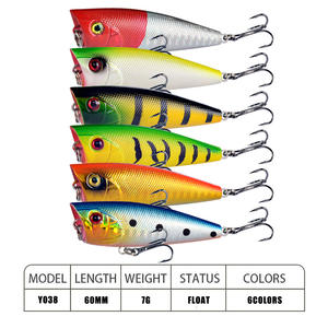 Popper <span class=keywords><strong>leurre</strong></span> basse ABS appât dur artificiel <span class=keywords><strong>leurre</strong></span> vairon d'eau salée avec crochets pour la pêche de fond - Product Image 2