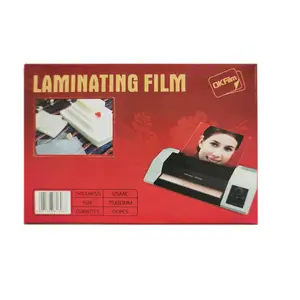 Kantong Laminating termal 80MIC A4, mengkilat & transparansi selesai A3 Matt laminasi dokumen dan pengecoran foto