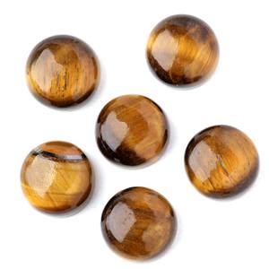 Nueva Llegada, Cabujón Plano de Ojo de Tigre Amarillo Natural de 12 mm, Forma Lisa, Piedra Preciosa de Cuarzo Calibrada, Piedras Preciosas Sueltas para Joyería - Product Image 1