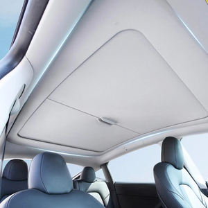 Pare-soleil électrique en forme de Y compatible avec <span class=keywords><strong>Tesla</strong></span> 3/Y, pare-soleil isolant thermique, toit ouvrant écologique en polymère composite nid d'abeilles - Product Image 3