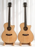 Stage Performance Glossy Acoustic Guitar Spruce Top Mahogany Plywood Natural Finish