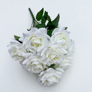 PT-R078 Bất Cảm Ứng Hoa Bó Hoa Hồng Nhân Tạo Bó Hoa Trắng Bất Cảm Ứng Tăng Hoa Nhân Tạo - Product Image 6
