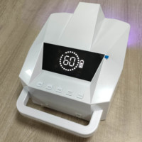 Lampu pengering kuku Gel cepat isi ulang daya Cepat cahaya pengering kuku Gel Led tangan ganda Logo kustom rendah lampu kuku untuk Gel