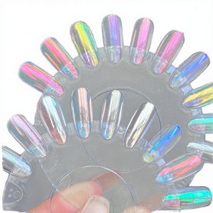 Poudre à ongles Aurora Moonlight Mirror Chrome, paillettes acryliques irisées, pigment blanc pour la décoration des ongles, manucure, salon - Product Image 4