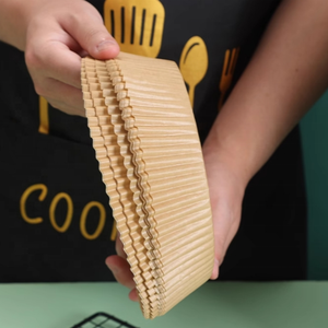 Alas kue bulat anti lengket sekali pakai dan kertas & papan perkamen udara persegi untuk makanan yang dilapisi untuk roti untuk Air Fryer - Product Image 6