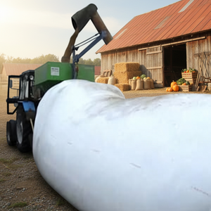 Sac de stockage d'ensilage hermétique en PEHD Longxing, étanche, 200 tonnes, 2,4m x 50m, résistant aux UV, pour blé, riz et céréales - Vente en gros - Product Image 1