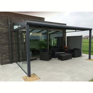 غرف شمسية بأربعة مواسم مع شهادة CE من الزجاج رال ألومنيوم Zwart Alu مظهر جانبي سقف الفناء - Product Image 5