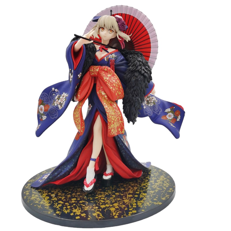 Tongyundacheng Fate Stay Night Anime Figure 19 cm Saber Action Figure Statue, FGO Saber Sword Swing Versione PVC Personaggio Modello Collezione Desktop Decorazioni