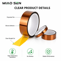 Ruban thermique professionnel en polyimide Kapton résistant aux hautes températures, double découpe, pour protection de processeur, surface de travail d'imprimante 3D, PCB
