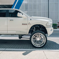 Jantes de camion forgées modifiées tout-terrain 20x10 22x10 22x12 24x14 26x14 avec face polie et logo personnalisé pour Ford F250 GMC Sierra