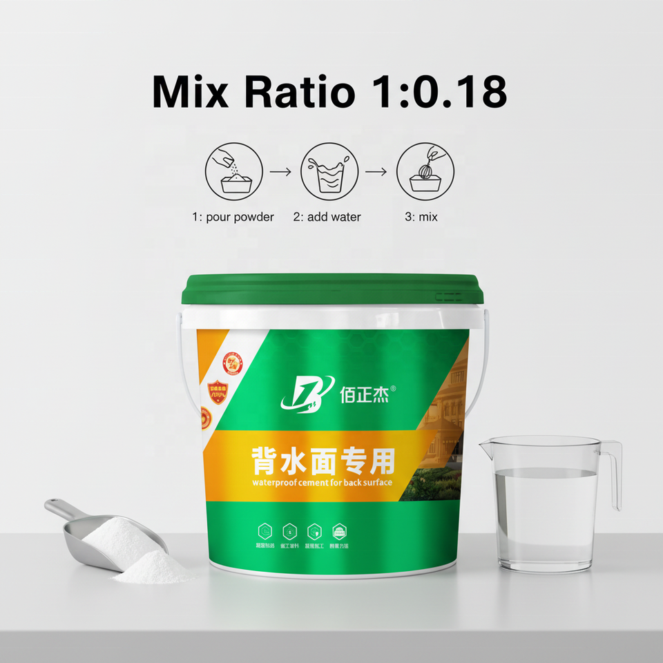 Vữa chống thấm mặt sau trong nhà hiện đại, lớp phủ chống thấm ngược cho sửa chữa mặt âm, xi măng đặc biệt thân thiện môi trường