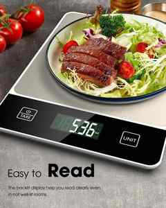 Nueva Báscula Digital de Cocina de Acero Inoxidable de 10 kg, Plataforma Grande, Electrónica, Multifuncional, con Bandeja, Funciona con Batería, para Medir Peso - Product Image 6