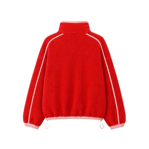 Veste en polaire Sherpa personnalisée pour <span class=keywords><strong>femme</strong></span>, pull à quart de zip, sweat-shirt Teddy oversize, <span class=keywords><strong>manteau</strong></span> décontracté chaud d'<span class=keywords><strong>hiver</strong></span> avec poches - Product Image 3
