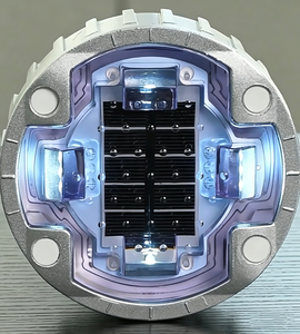 Borne lumineuse solaire circulaire <span class=keywords><strong>LED</strong></span> encastrée, étanche IP68, en aluminium, clignotante, pour allée, quai, trottoir, <span class=keywords><strong>rampe</strong></span> - Product Image 1