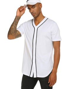 Men's Short Sleeve <b>Baseball</b> Jersey Button Front Moisture Wicking Regular Fit Solid Color Sports Apparel - Product Image 2