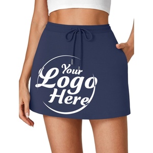 Girls Short Sexy Breathable Denim <b>Skirt</b> Summer Dress Casual <b>Elastic</b> Natural Waist Drawstring Workout Mini <b>Skirt</b> Pockets - Product Image 4
