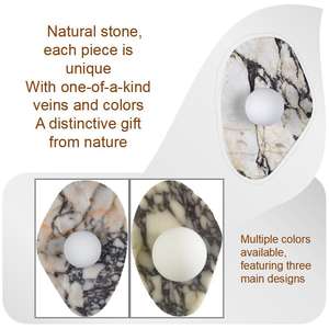 Lámpara de Pared de Mármol Natural de Diseño Moderno para Decoración del Hogar, Lámpara Decorativa de Ambiente Nórdico para Sala de Estar, Dormitorio y Pasillo - Product Image 4