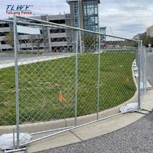 Mỹ 6tf 8ft 10ft kích thước tùy chỉnh xây dựng hàng rào tấm Chuỗi liên kết hàng rào tạm thời mạ kẽm tạm thời hàng rào di động - Product Image 2