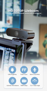 <span class=keywords><strong>Webcam</strong></span> USB CMOS <span class=keywords><strong>haute</strong></span> <span class=keywords><strong>définition</strong></span> 4K 1080p avec microphone intégré et cache de confidentialité - Product Image 2