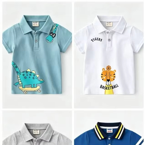 T-shirt pour garçon de haute qualité, été, dessin animé, manches courtes, 100% coton pur, tissu lavable, t-shirt pour enfant tricoté - Product Image 1