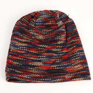 맞춤형 로고 슬라우치 비니 유니섹스 펑크 니트 모자 개인화된 부드러운 신축성 있는 원단 겨울 따뜻한 스컬 캡 비니 - Product Image 5