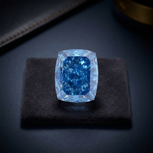 Diamante Cultivado en Laboratorio, Corte Cojín, Azul Intenso, Certificado IGI, 4.08 Quilates, Piedra Suelta, CRAFTED CARBON - Product Image 3