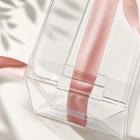 Boîte cadeau rectangulaire transparente en plastique personnalisable, fabriquée en Chine, pour offrir en cadeau