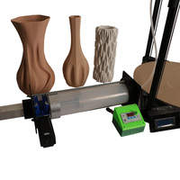 Printer 3D Keramik Tanah Liat Besar 3D Kossel 2Liter+2Liter Barrel TC-900 DIY Kit Filamen 1.75mm Volume Cetak 500x900mm FDM