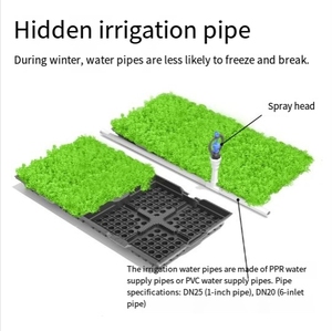 Bac de plantation de légumes de jardin en PP de haute qualité, modulaire, durable, pour le stockage d'eau, <span class=keywords><strong>pot</strong></span> de verdure en plastique pour toiture - Product Image 5