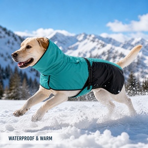 Abrigo de Invierno para Perro, Impermeable, Doble Capa, Forro Polar Cálido, Cuello Alto Ajustable para Perros Pequeños, Medianos y Grandes, <span class=keywords><strong>Ropa</strong></span> para Perros - Product Image 1