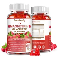 Gummies sans sucre à absorption rapide de glycinate de magnésium et vitamine D & coenzyme Q10 pour la relaxation, le soulagement du stress et le soutien du sommeil