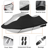 Housse de jet ski remorquable pour bateau à moteur, 2-3 places, résistante aux UV, imperméable, robuste, avec 2 aérations