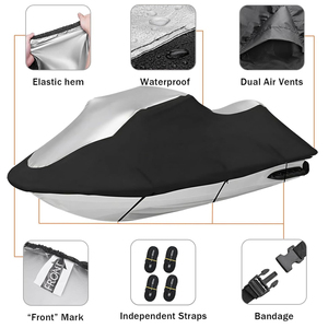 Housse de <span class=keywords><strong>jet</strong></span> <span class=keywords><strong>ski</strong></span> remorquable pour bateau à moteur, 2-3 places, résistante aux UV, imperméable, robuste, avec 2 aérations - Product Image 5