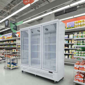 Enfriador de Bebidas Refrigerado por <span class=keywords><strong>Aire</strong></span> de 1500L con 3 Puertas de Vidrio, <span class=keywords><strong>Placa</strong></span> de Hierro Esmaltado para Exhibición Multiusos en Supermercados - Product Image 6