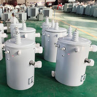Transformador Electrónico Monofásico Sumergido en Aceite para Montaje en Poste, Enfriamiento ONAN, 5KVA 25KVA 50KVA 10kv, Transformadores de Media y Alta Tensión Personalizados