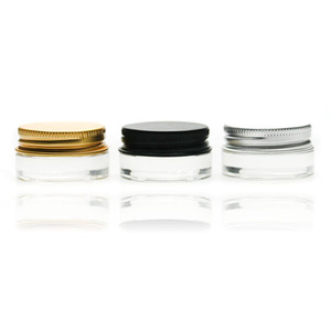 Tarro de vidrio a prueba de olores de 3ml, 5ml, 7ml, 9ml <span class=keywords><strong>con</strong></span> tapa de aluminio y base gruesa, tarro de almacenamiento de vidrio para cosméticos y concentrados para crema de ojos y rostro. - Product Image 5