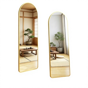 Heavenly <b>Mirror</b> <b>Arched</b> Full Length Glass Metal Frame Floor Standing Contemporary Design Decorative <b>Mirror</b> LED Display Screen - Product Image 1