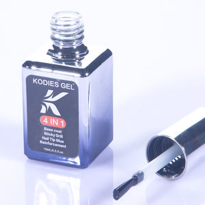 KODIES GEL Esmalte de Gel UV al por mayor Capa Base de alto brillo 4 en 1 sin limpiar la punta de las <span class=keywords><strong>uñas</strong></span> Pegamento <span class=keywords><strong>Uñas</strong></span> Adhesivas NO amarillas - Product Image 1