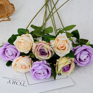 Rosa Artificial Gigante de Alta Calidad, Cabeza de Flor de 10 cm, Decoración para Fiestas, Tacto Real, Rosa de Seda Artificial en Azul/Rosa/Blanco/Rojo - Product Image 4