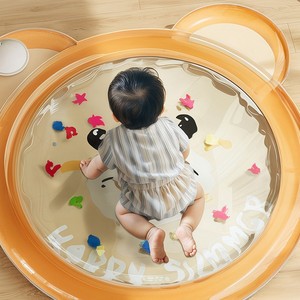 Tapis d'eau gonflable pour bébé en PVC, de 0 à 24 mois, pour usage domestique, tapis de jeu pour ramper avec jouets marins pour nourrissons - Product Image 1